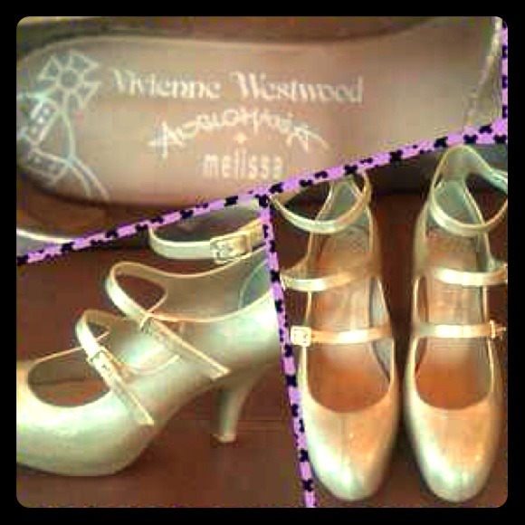 Melissa💜Vivienne Westwood Anglomania Gold heels!