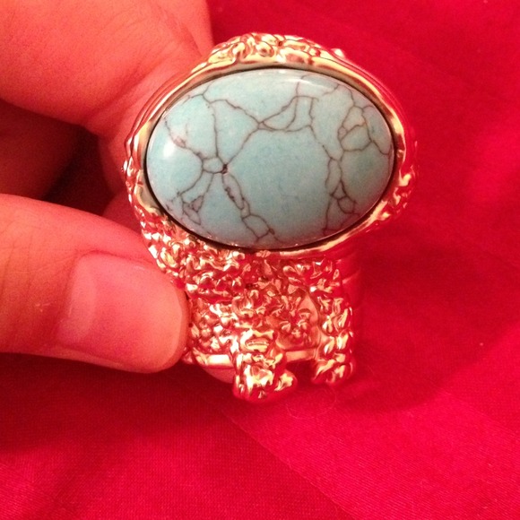 YSL inspired blue stone ring