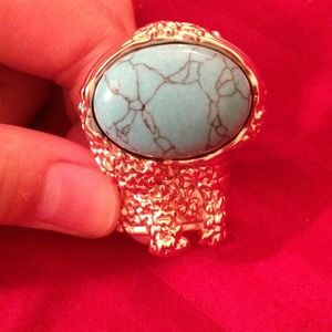 YSL inspired blue stone ring