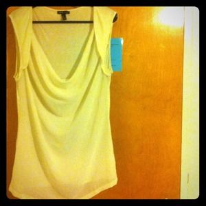 Ming by Mango white chiffon top