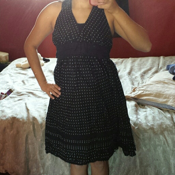Black polka dot summer dress - Picture 3 of 3