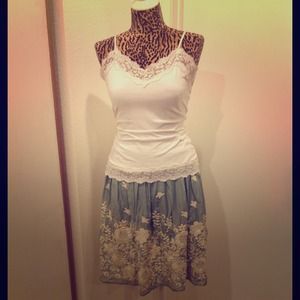 MAKE AN OFFER! A-line embroidered skirt