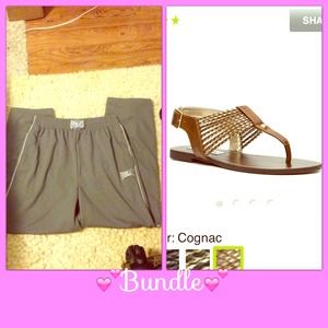 Steve Madden brown and gold sandals