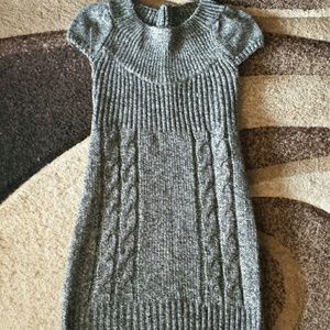 Dark gray sweater dress