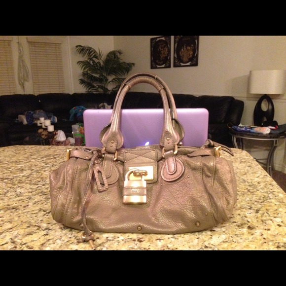 authentic Chloe paddington bag! bronze color!