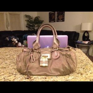 authentic Chloe paddington bag! bronze color!