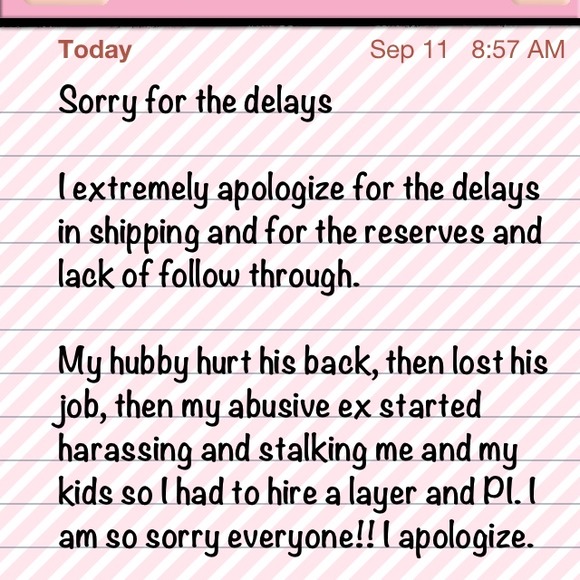 Apologize and I'm sorry