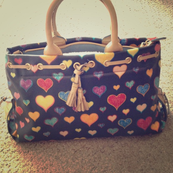 Cute heart bag 💛💙💜💚❤