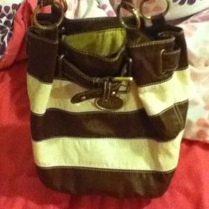 Brown and white d&g purse