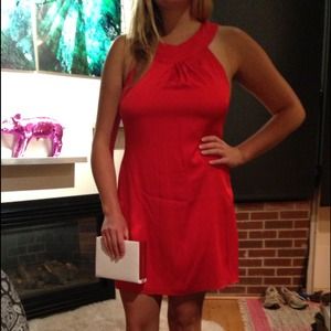 Alice + Olivia red silk dress. Only worn once!