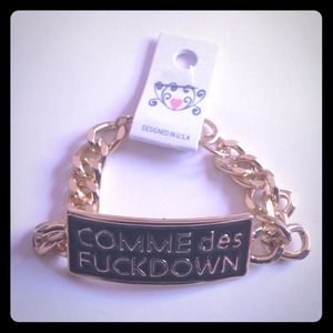 Gold bracelet "comme des FUCKDOWN"