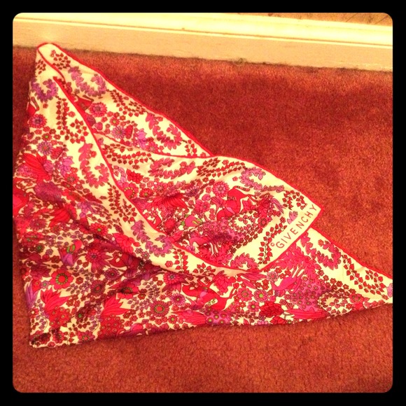 Authentic vintage Givenchy silk scarf