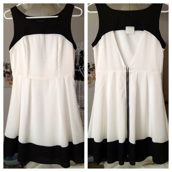 Beautiful white and black dress