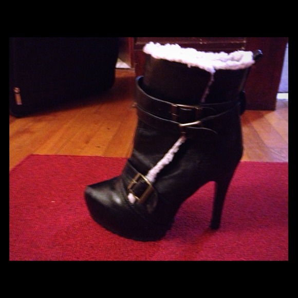 Fur ankle boots
