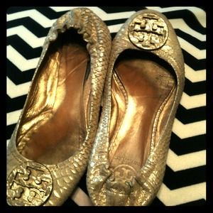 Gold Tory Burch Ballet! 