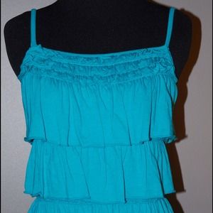 REDUCED! Express ruffled tank- teal