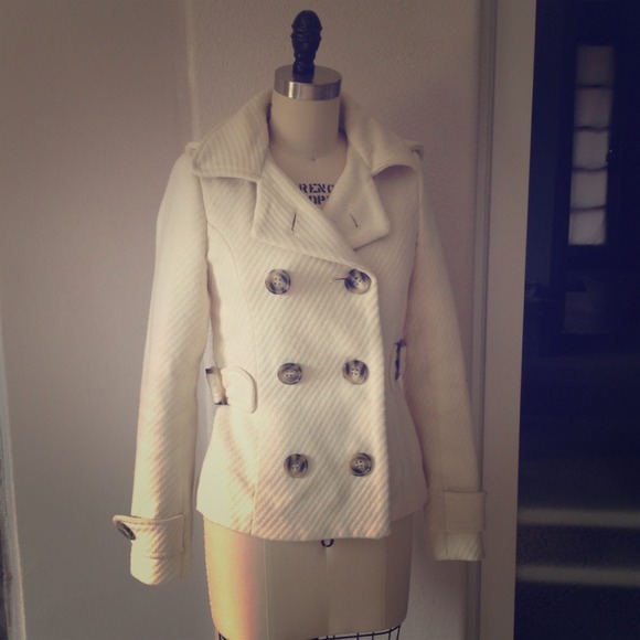 Zara white wool coat