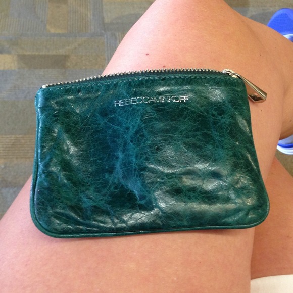 Rebecca Minkoff emerald green change purse