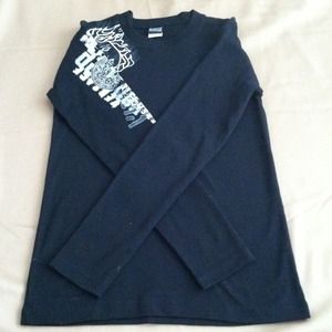 Black with print on right side of chest & arm