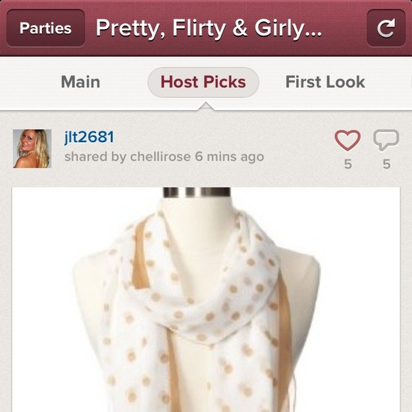 🎉HOST PICK🎉 Jessica Simpson polka dot scarf - Picture 4 of 4