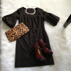 Inter planet Fabulous chocolate Brown wool dress
