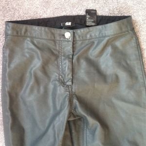 H&M Faux Leather Stretch Skinny Jeans Size 8