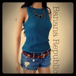 Teal sleeveless top