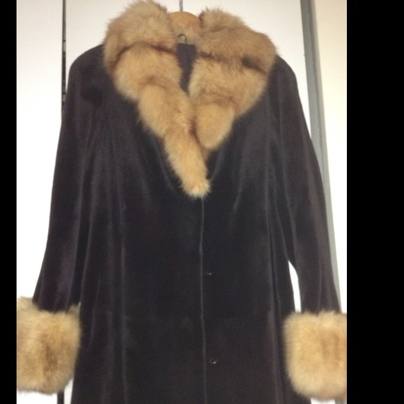 Sheared MINK Coat w/ Sable collar & cuffs