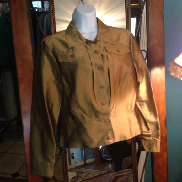 Gold Silk Jacket.     HOST PICK  11-15-14 - Picture 3 of 4