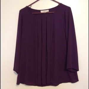 The Loft - Dark Purple Sheer Flow Top