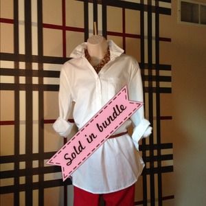 $SOLD$ JCrew white button down tunic