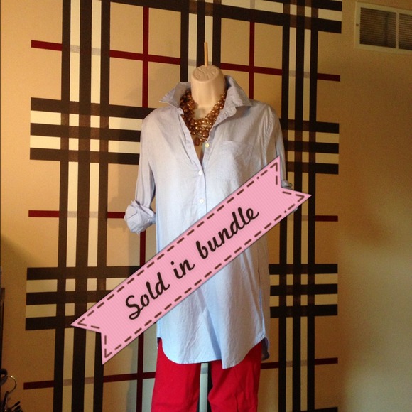 $SOLD$ JCrew Oxford blue button down tunic