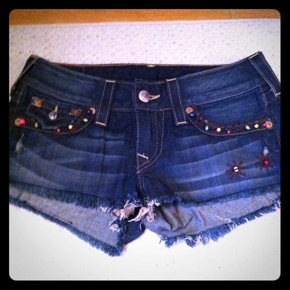 ⛔SOLD⛔Beaded True Religion Shorts
