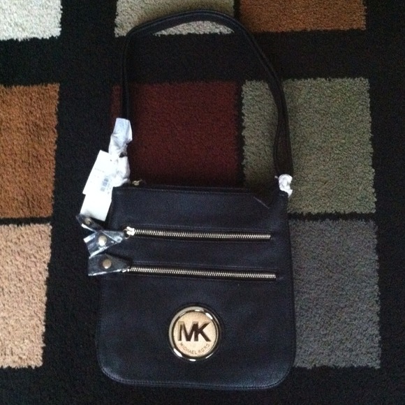 Black Leather Cross Body Purse(Last one in Black)