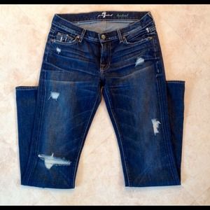 7 For All Mankind Bootcut Factory Distressed