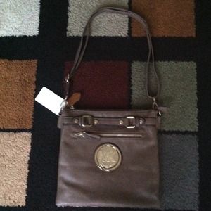KHAKI Leather Cross Body (Last of this Color)
