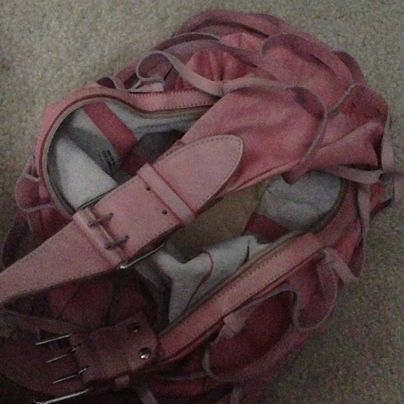 Pink Genuine Leather tote - Picture 4 of 4