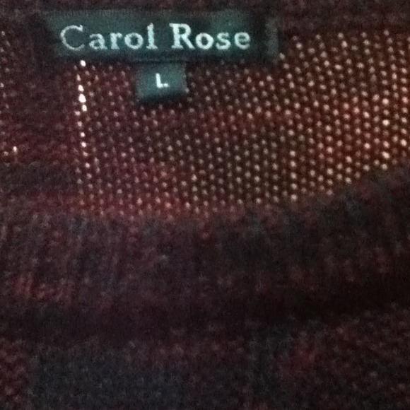 Red black mixed treads cute sweater!!! - Picture 3 of 4