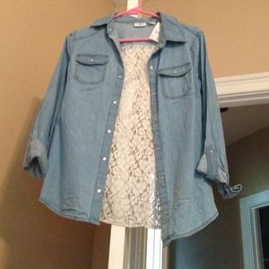 Lace back demin CATO