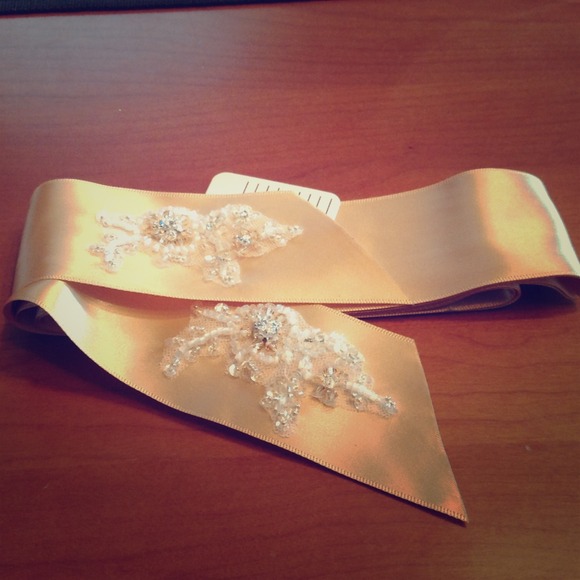 Reduced...Beaded sash for wedding gown