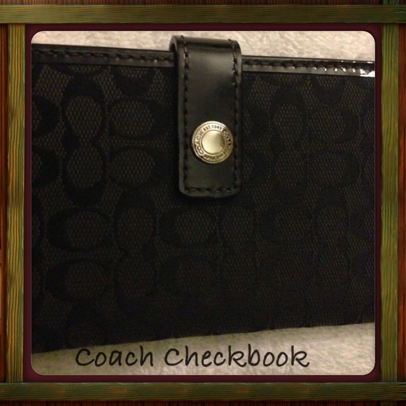 Coach Clutches & Wallets - Coach Black Checkbook Wallet