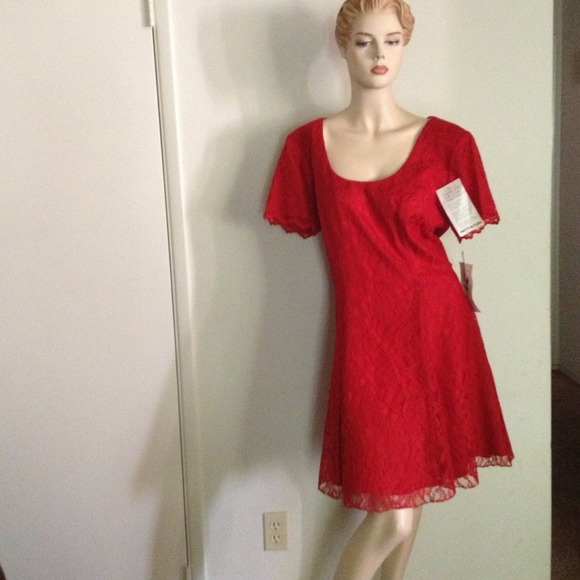 A.S.E Dresses & Skirts - New Red Lace Dress