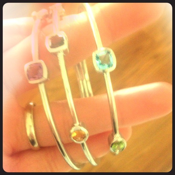 💠Sterling Silver Multi-Gem Bangles💠