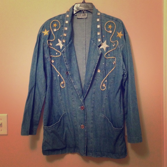 Vintage denim blazer