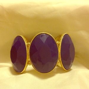 Royal blue & gold statement bracelet