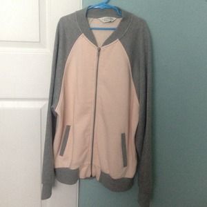 VARSITY JACKET (LIGHT PINK/GRAY)