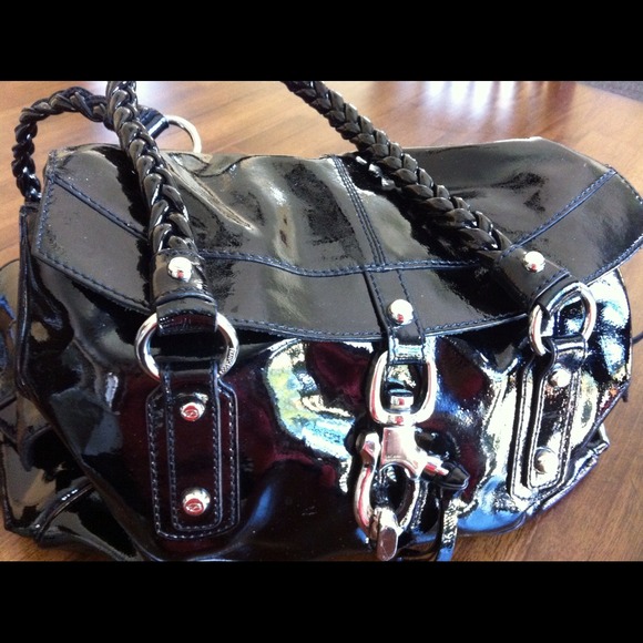 Francesco Biasia black Patent Leather Purse - Picture 1 of 1