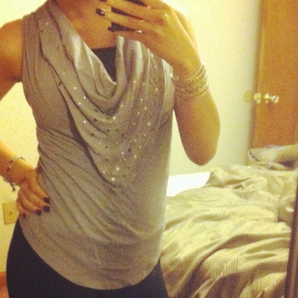Cute grey shirts with flat studs!