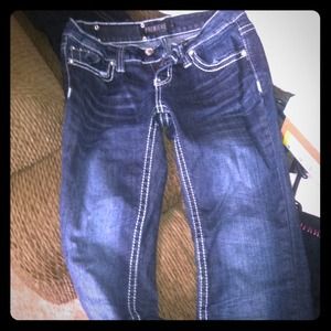 Premiere dark denim jeans, flared