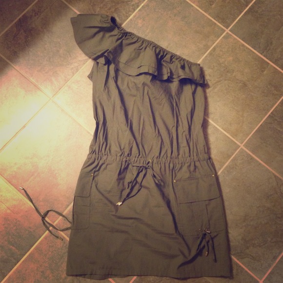 Army Green One Shoulder Dress from VS